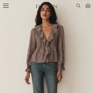 ISO Doen Hardy Top in Delphine Plaid